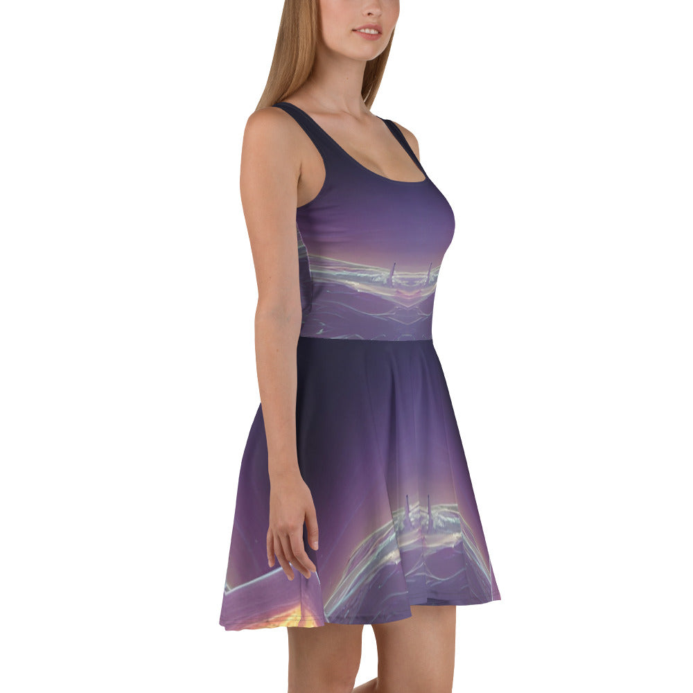 Vitriol Violet tranquility Skater Dress