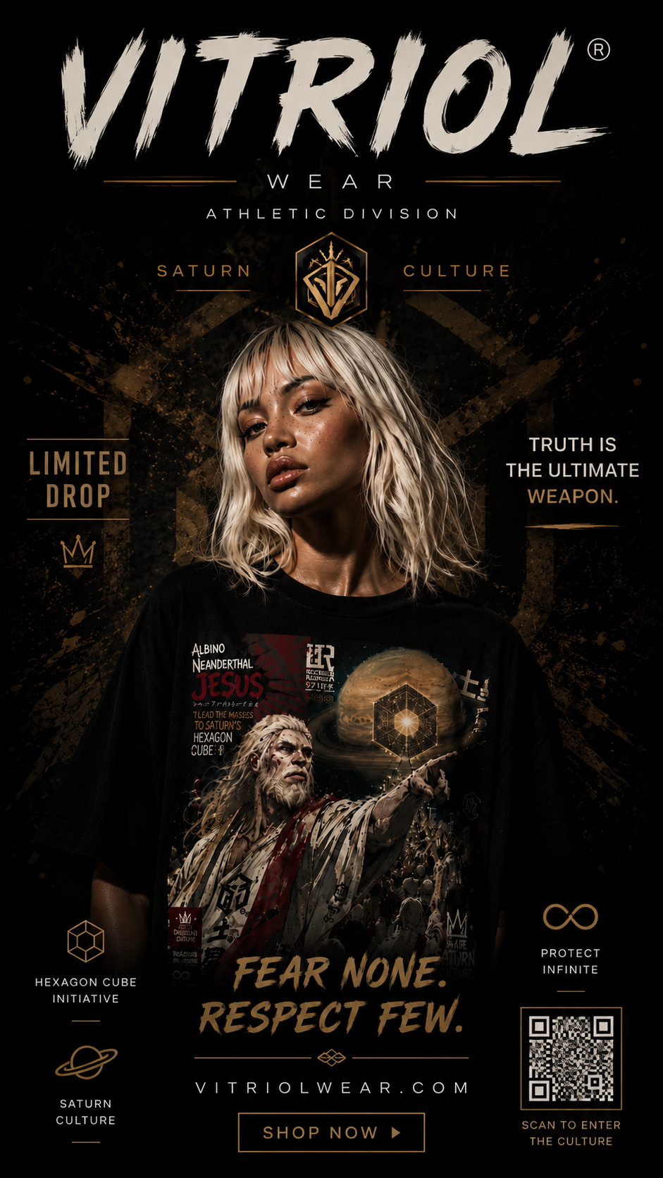 “Neanderthal Jesus” Oversized cotton t-shirt