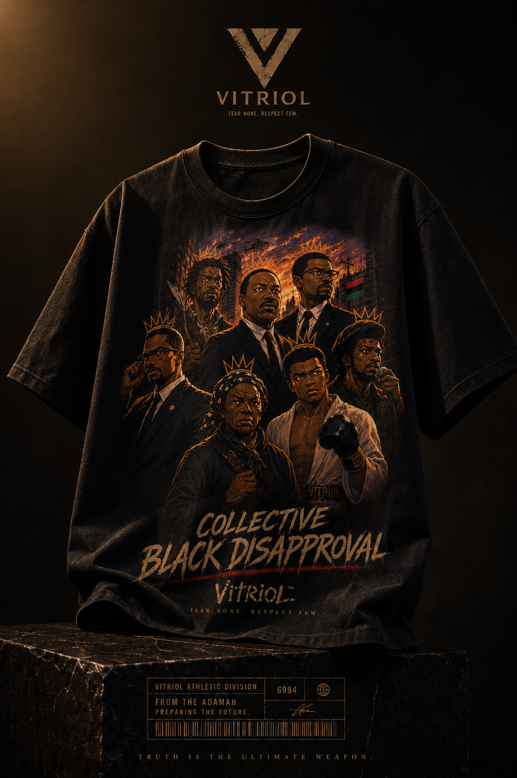 “Collective Black Disapproval” Oversized cotton t-shirt