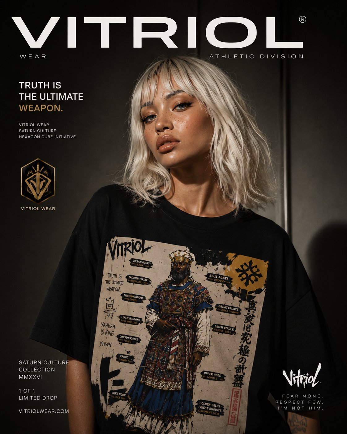 “The third temple” Oversized cotton t-shirt