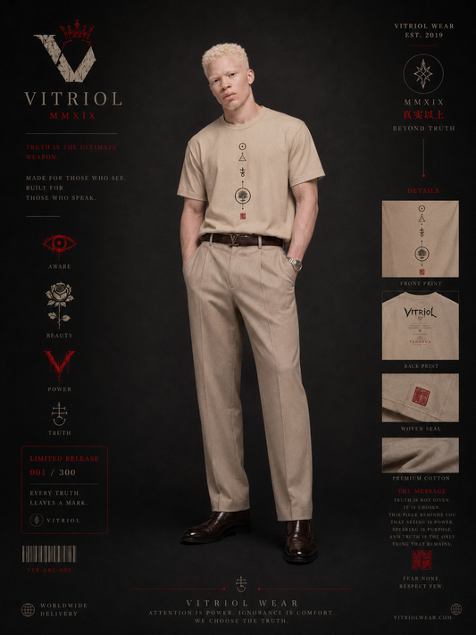 THE ASCENSION-SAND Oversized cotton t-shirt