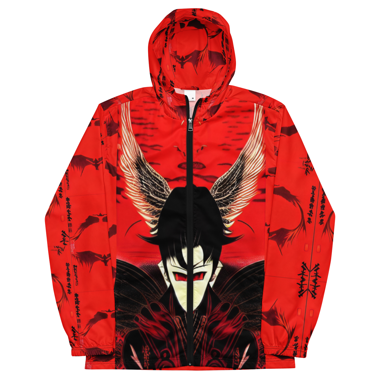 寺てらの隣となりに鬼が棲すむ (“A demon lives next to a temple”).  Men’s windbreaker Vitriol Tokyo