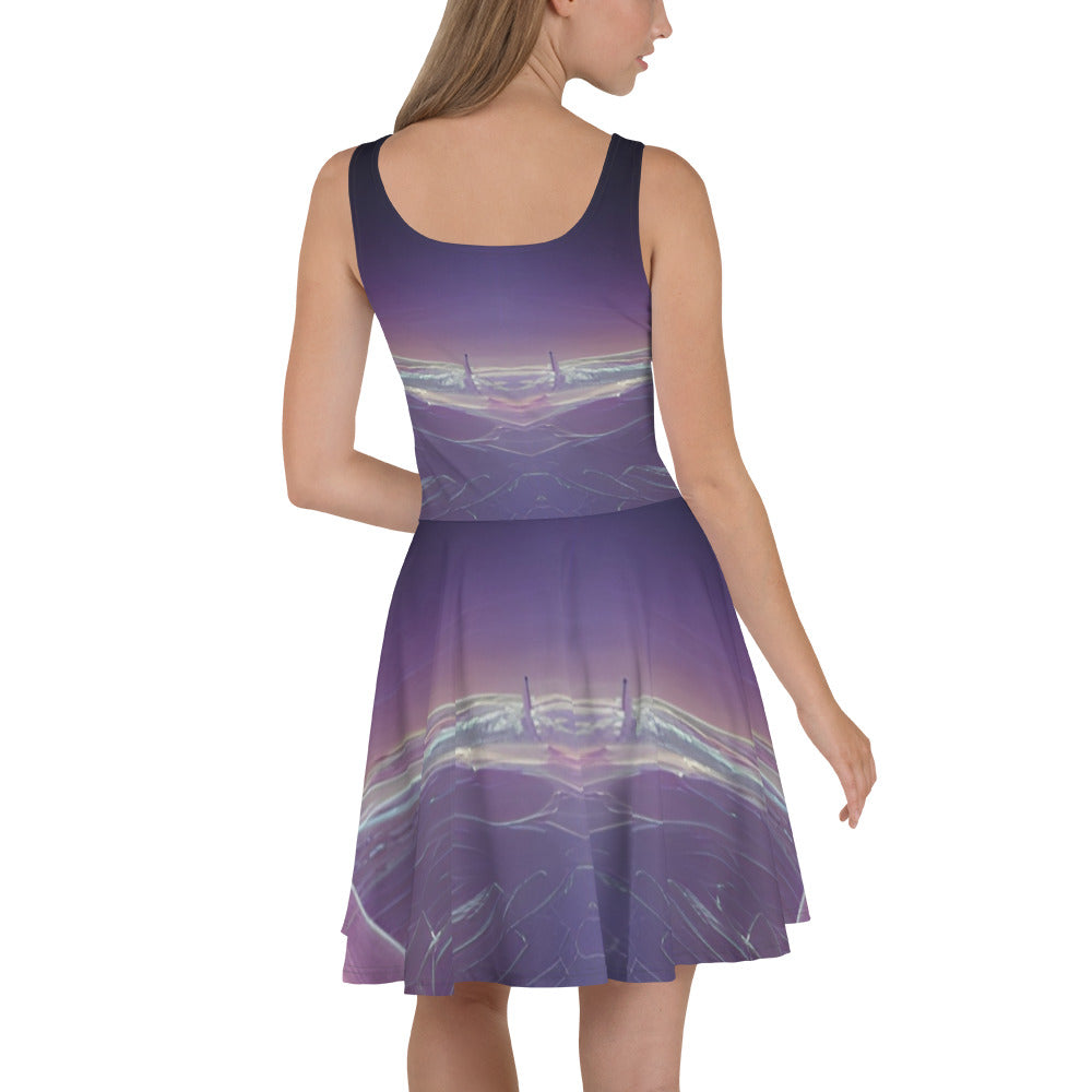 Vitriol Violet tranquility Skater Dress