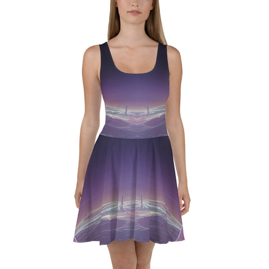 Vitriol Violet tranquility Skater Dress