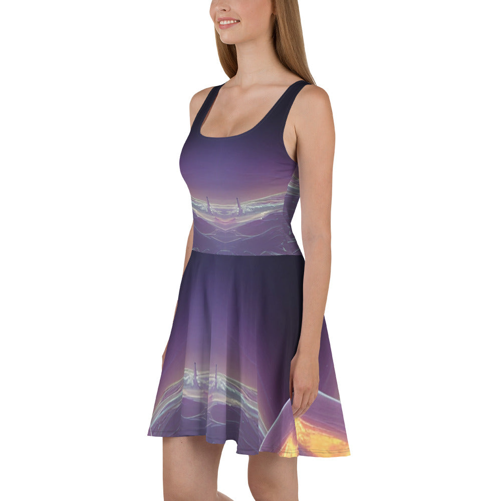 Vitriol Violet tranquility Skater Dress