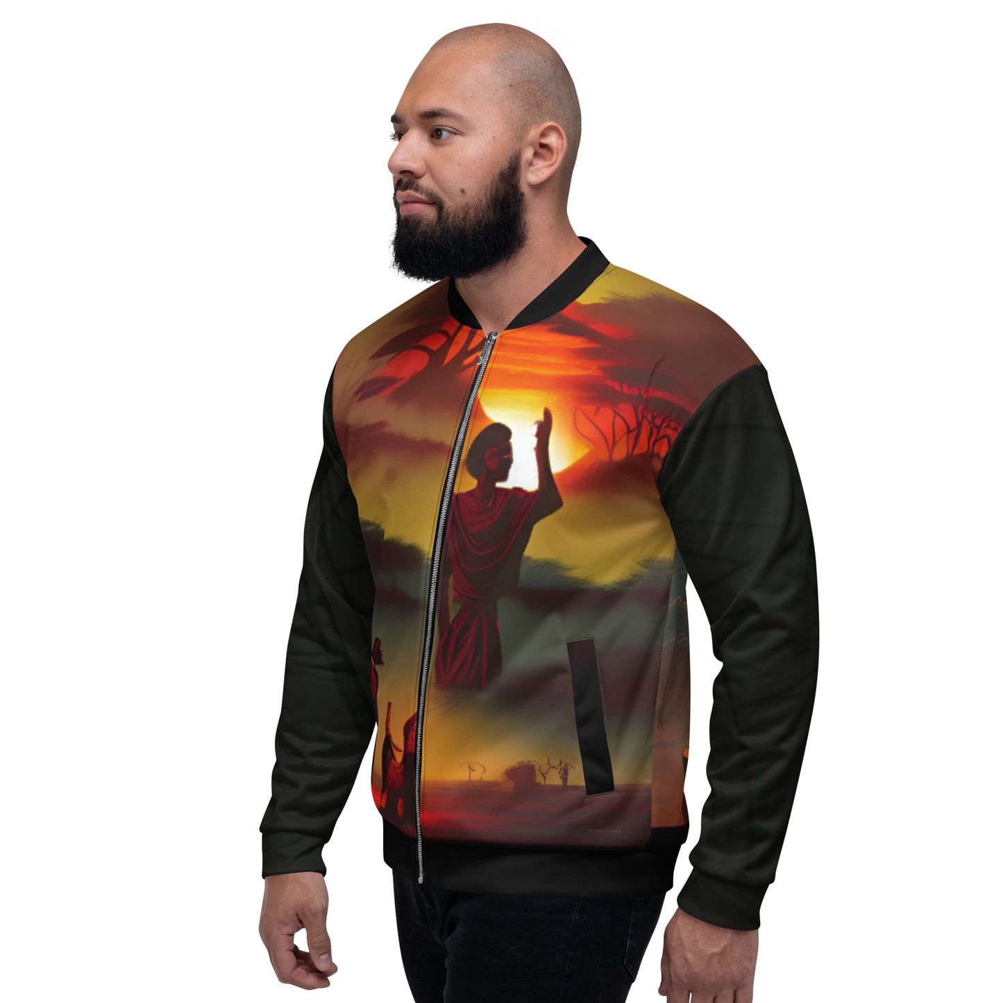 KINGDOM OF YAH Matthew 4:10 Bomber Jacket