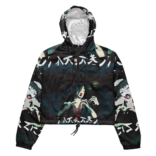 ワクチン (Vaccination)  Women’s cropped windbreaker Vitriol Tokyo