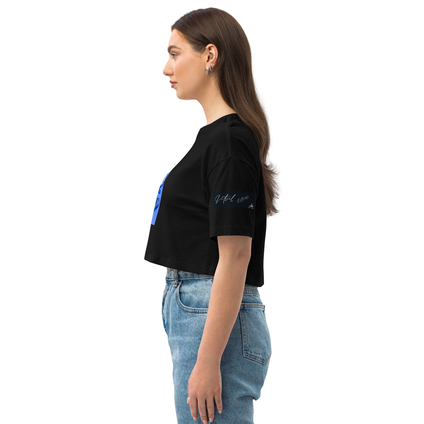 Vitriol Nukie Aiko Violet Loose drop shoulder crop top