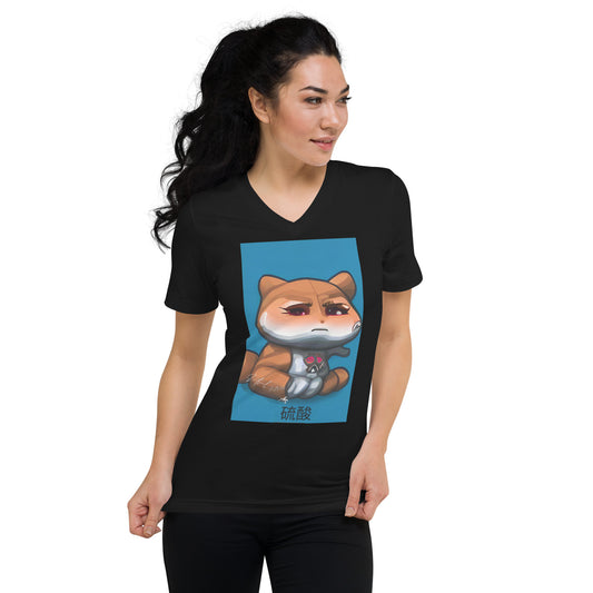 Nukie Aiko Blue V-Neck Women's T-Shirt