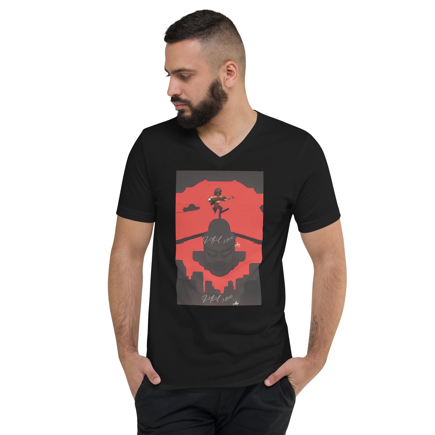 Afro Punk V-Neck Men's T-Shirt