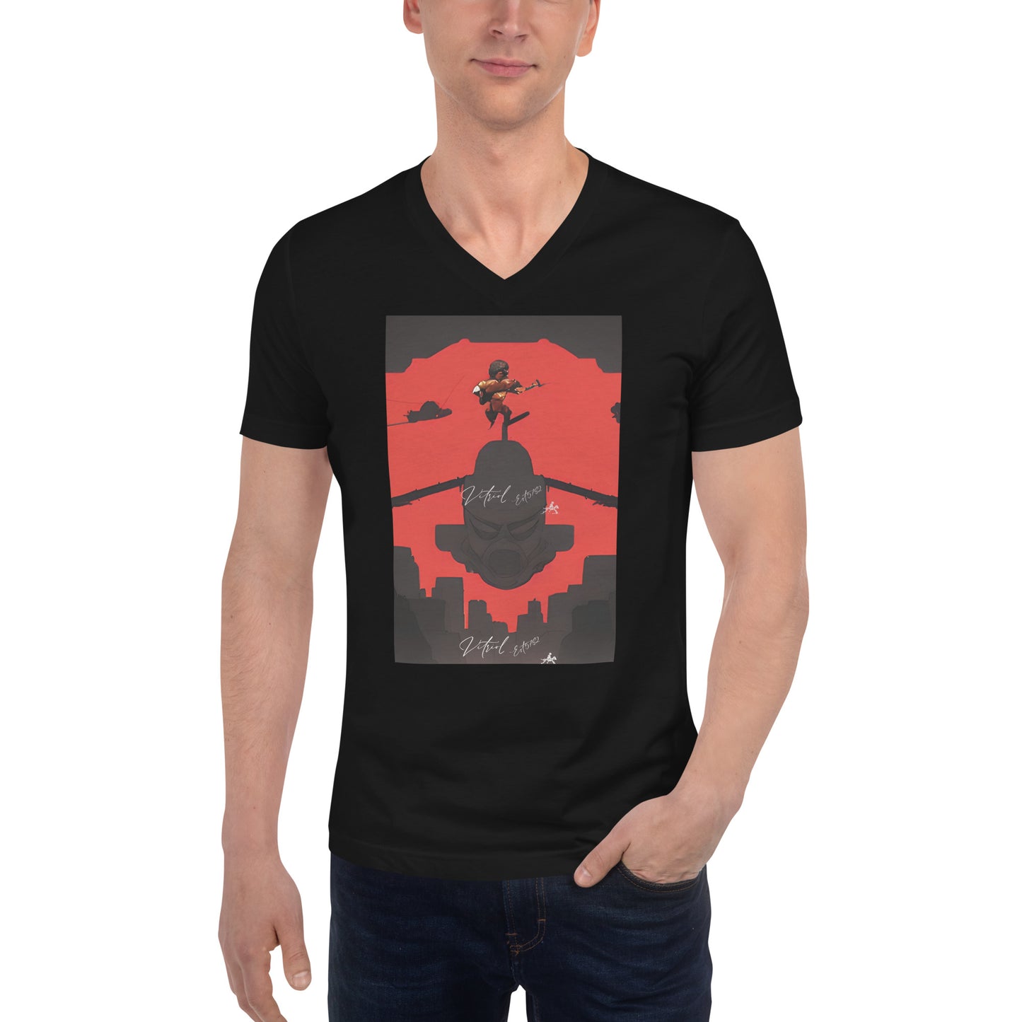 Afro Punk V-Neck Men's T-Shirt