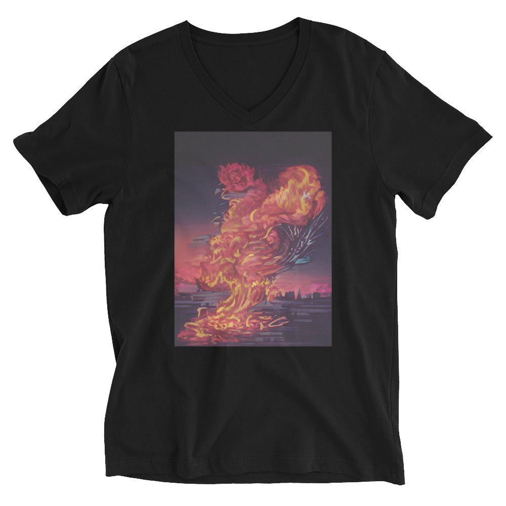 Vitriol Rose Phoenix V-Neck Women's T-Shirt