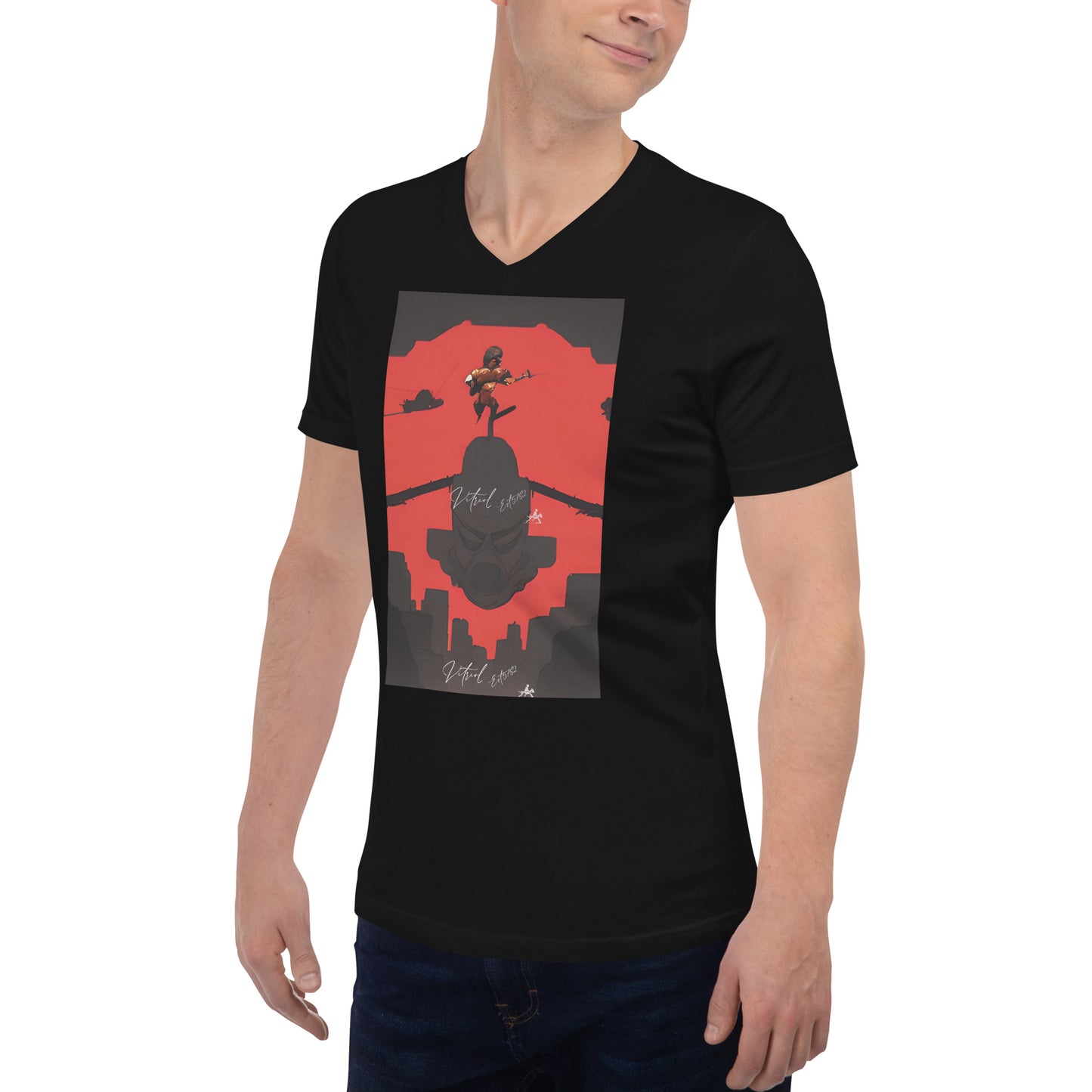 Afro Punk V-Neck Men's T-Shirt