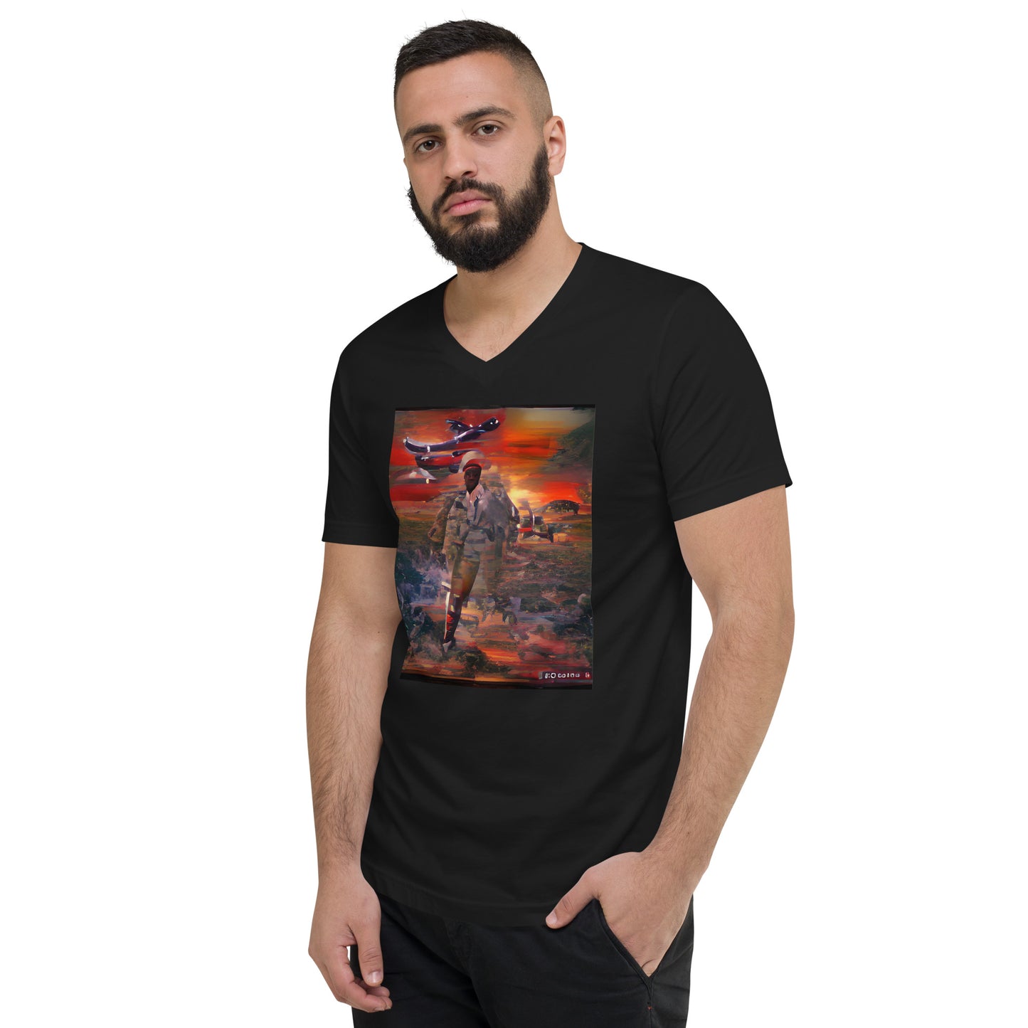 Vitriol Hellfighters Series General V-Neck Men's T-Shirt