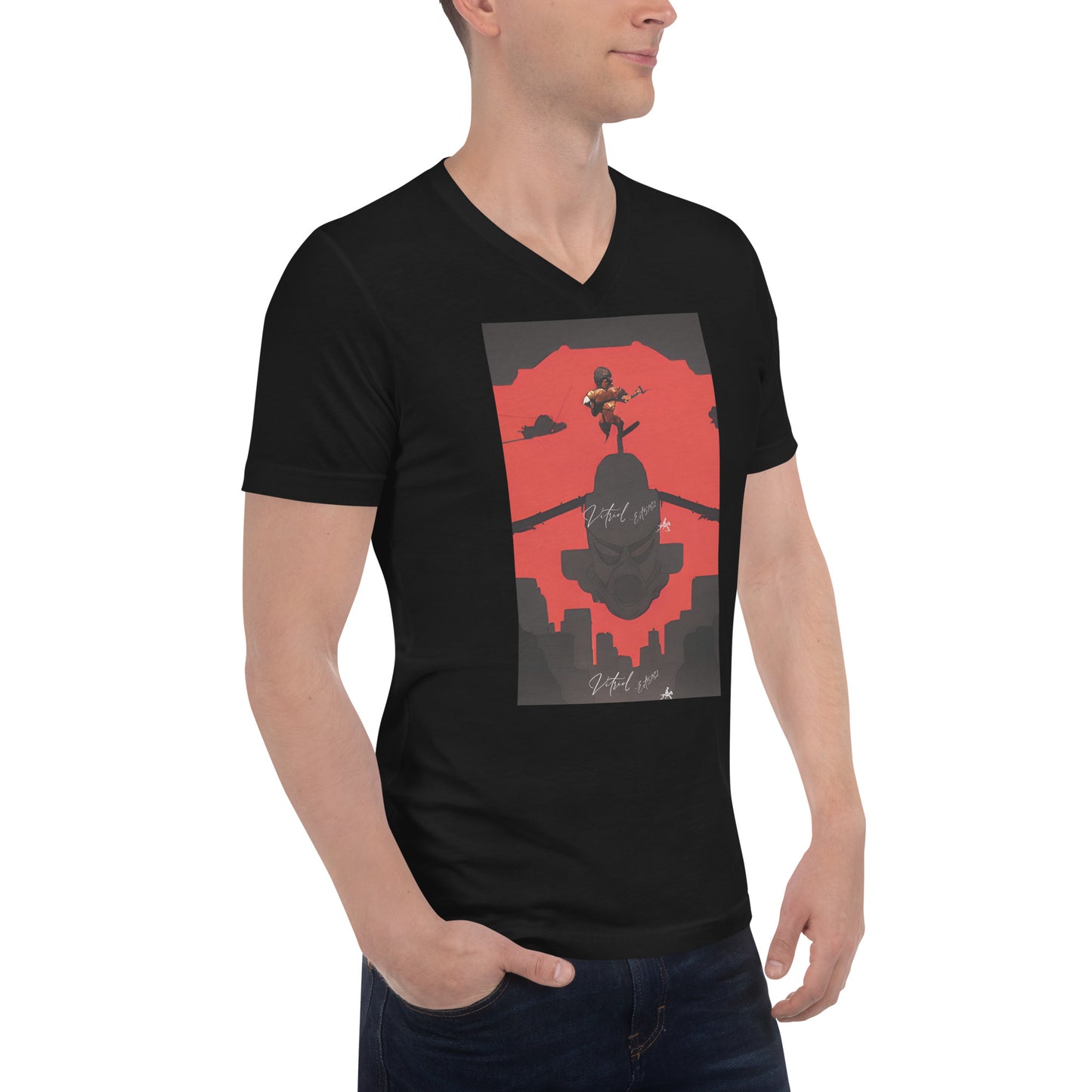 Afro Punk V-Neck Men's T-Shirt