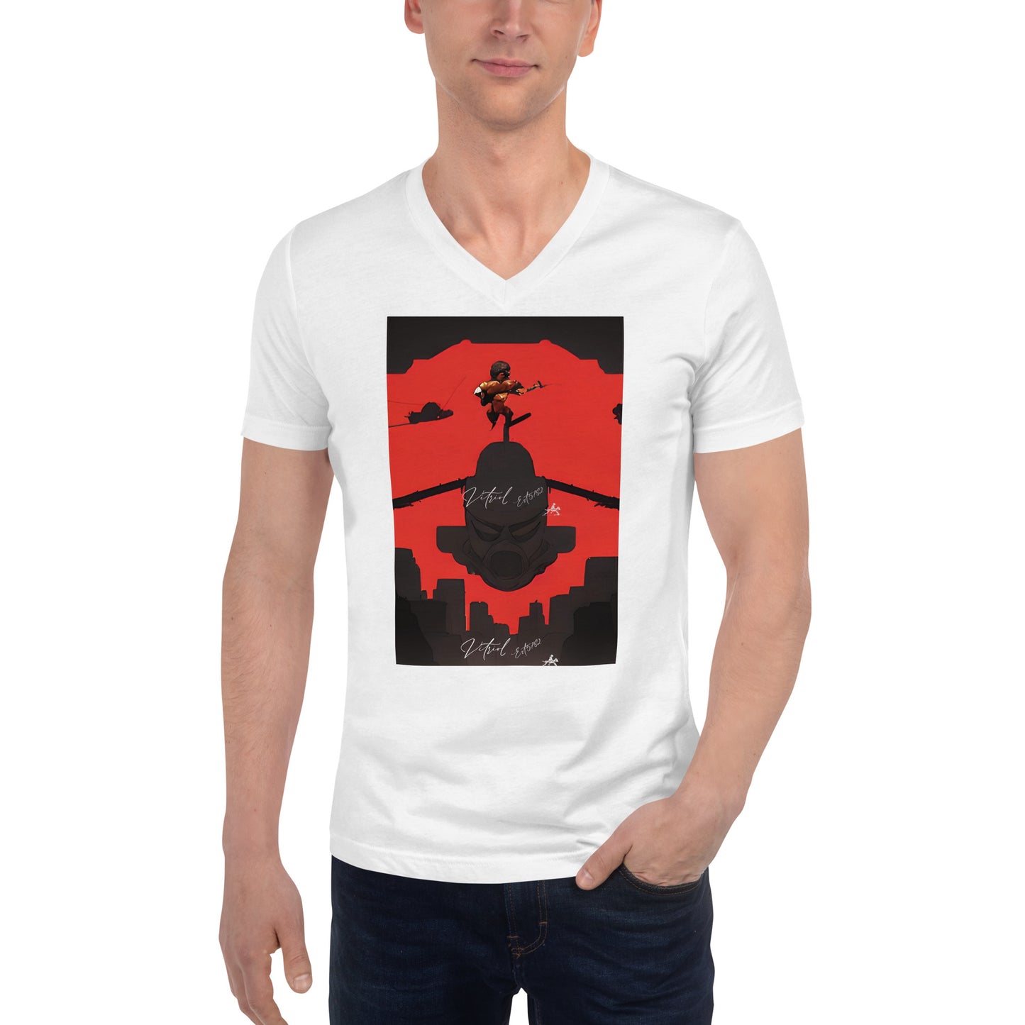 Afro Punk V-Neck Men's T-Shirt