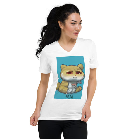 Nukie Aiko light blue V-Neck  Women's T-Shirt