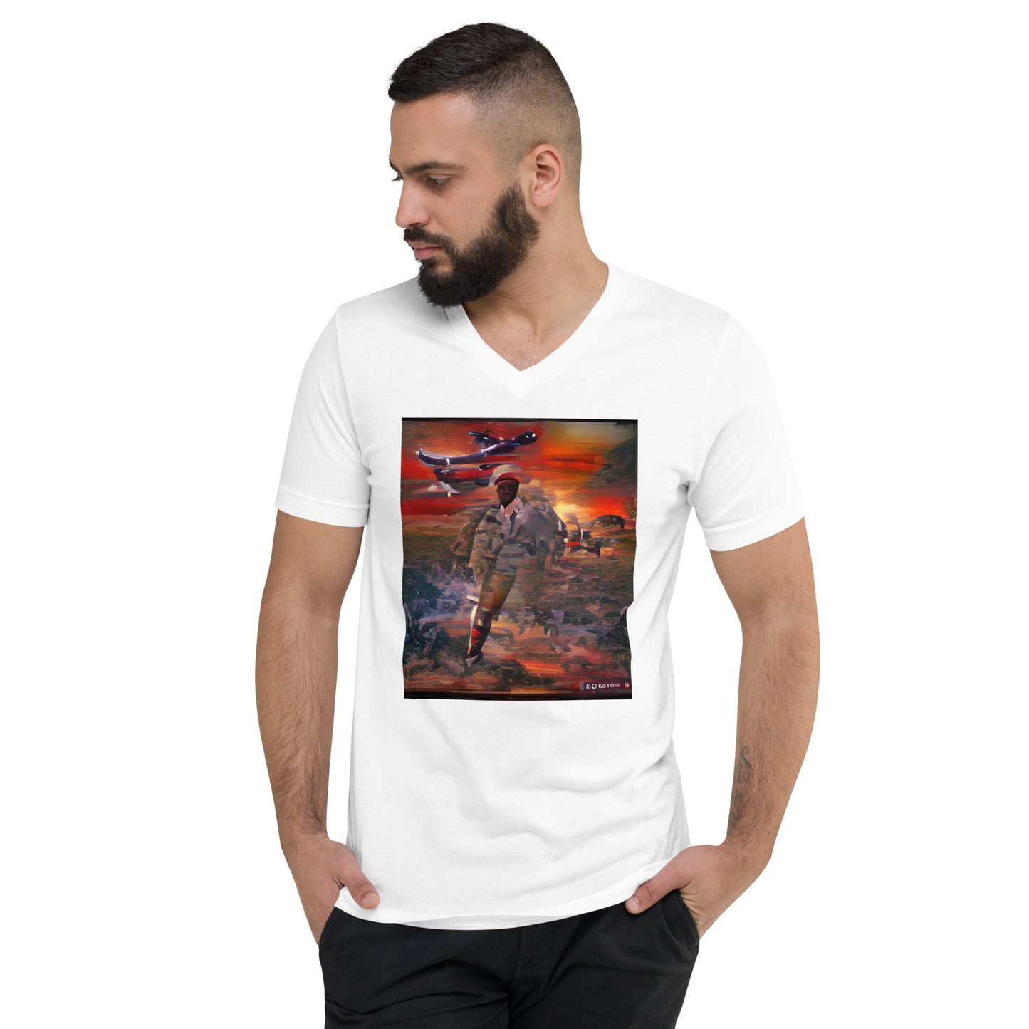 Vitriol Hellfighters Series General V-Neck Men's T-Shirt
