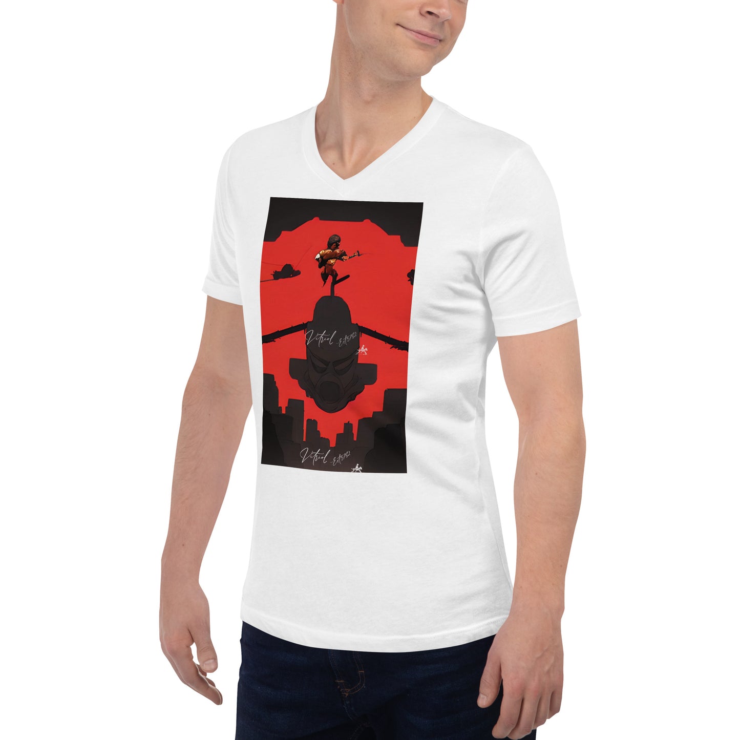 Afro Punk V-Neck Men's T-Shirt