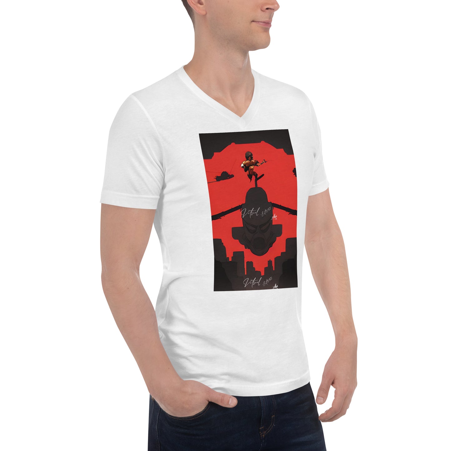 Afro Punk V-Neck Men's T-Shirt